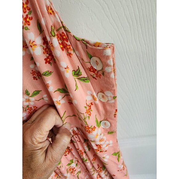 Floral Pink Sleeveless Dress - Picture 5 of 7